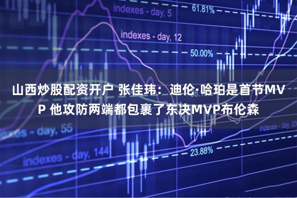 山西炒股配资开户 张佳玮：迪伦·哈珀是首节MVP 他攻防两端都包裹了东决MVP布伦森